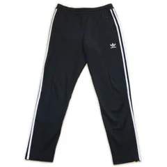 古着 adidas アディダス トラックパンツ トレフォイルロゴ 3ライン ブラック L 259-243