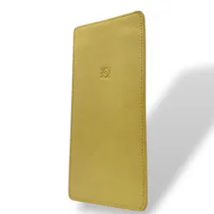 美品 ロエベ LOEWE 眼鏡ケース 黄 イエロー アナグラム レザー 本革 w3