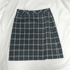 BURBERRY ブルーレーベル スカイ ノヴァチェック ラップスカート