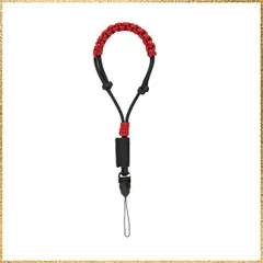 ☆彡送料無料でお届け☆彡Color:ブラック/レッド [conaretta] カメラハンドストラップ（コンパクトカメラ・スマホ用） - カメラストラップ スマホストラップ スマホハンドストラップ ハンドストラップ かわいい 手首 携帯ストラップ 調整可能 落下