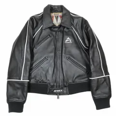 24AW アヴィレックス AVIREX × フォーサムワン FORSOMEONE LEATHER JACKET シープスキン レザージャケット ブルゾン 革ジャン アウター M 黒 ブラック 783-4250013/1 メンズ