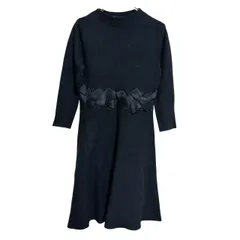 Z1544 STRAWBERRY-FIELDS　ストロベリーフィールズ　ウエストリボン　ニットワンピース　レディース