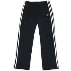 古着 adidas アディダス トラックパンツ トレフォイルロゴ 3ライン ブラック 105サイズ 259-253