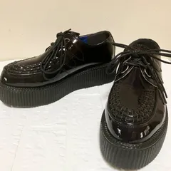 【未使用級美品！】YOSUKE ヨースケ 厚底 ローファー 26cm メンズ レディース 黒 エナメル ラバーソール メンズシューズ