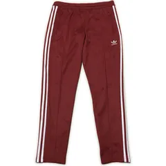 古着 adidas アディダス トラックパンツ トレフォイルロゴ 3ライン ワインレッド XL 259-256