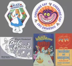 【中古】シール・ステッカー ふしぎの国のアリス ダイカットステッカーセット 「Happyくじ Disney Wishing Stars」 J賞