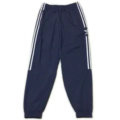 古着 adidas アディダス トラックパンツ ナイロンパンツ トレフォイルロゴ 3ライン パープル系 M 259-259