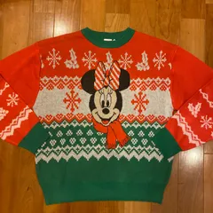 ミニーマウス　クリスマス　ニット　セーター　Mサイズ　アベイル　ディズニー