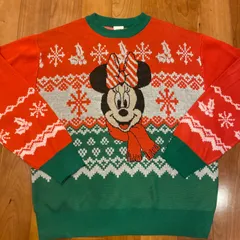 ミニーマウス　クリスマス　ニット　セーター　Lサイズ　アベイル　ディズニー