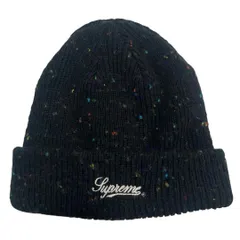 3164_1 Supreme シュプリーム 18FW 18AW Colored Speckle Beanie カラード スペックル ビーニー Black ブラック