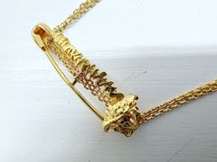 VERSACE ヴェルサーチェ ドッグタグ ネックレス ゴールド - メルカリ