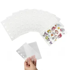 【在庫処分】シール帳 用 10枚 【カバンに入る M5 シール専用台紙 手のひらサイズ】 プラバン 透明 はがせる ファイル プリ帳 Peach プリクラ シール帳 プラバン Rich ppシート (ppシート)