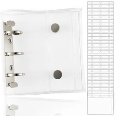 【新着商品】A8サイズ レフィル30枚付き 透明 シール バインダー シール帳 シール手帳 女の子 OKAWASI はがせる シール収納(シルバー)