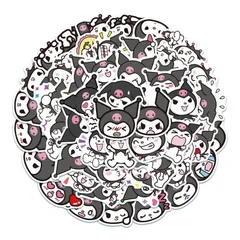 【在庫セール】For クロミ ハローキティ Kuromiステッカー 50枚セット かわいいアニメ 防水デカール 可愛い おしゃれ 漫画 DIYステッカー ギフトボックス包装