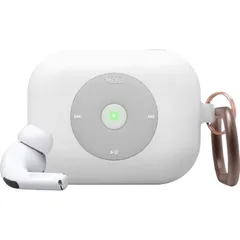 WJ72 【elago】 AirPods Pro 対応 ケース カラビナ 付き 耐衝撃 シリコン カバー ノスタルジック  デザイン 衝撃 [ Apple AirPodsPro MWP22J/A エアーポッズPro エアーポッズプロ 対応 ]