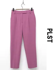 G533/美品 PLST テーパードパンツ ストレッチ 裏起毛 M ピンク 秋冬
