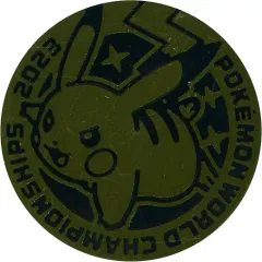 【中古】サプライ [単品] ピカチュウ(左向き/金) ポケモンコイン 「ポケモンカードゲーム スカーレット＆バイオレット ポケモンワールドチャンピオンシップス2023横浜 記念デッキ ピカチュウ ポケモンセンター限定」 同梱品