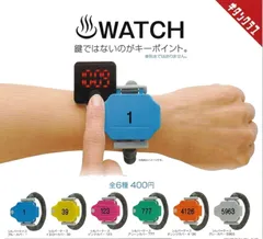 温泉WATCH 全6種セット フルコンプ ガチャガチャ カプセルトイ ガチャ キー 鍵 温泉ウォッチ 時計 温泉 ウォッチ 鍵 ロッカー プール サウナ  シルバーケース ブルーカバー イエローカバー ピンクカバー グリーンカバー オレンジカバー グレーカバー