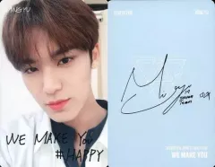 【中古】コレクションカード(男性) SEVENTEEN/MINGYU(ミンギュ)/「#HAPPY」・裏面水色/CD「JAPAN 1ST MINI ALBUM WE MAKE YOU」(初回限定盤B)特典フォトカード