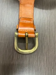 Ermenegildo Zegna エルメネジルドゼニア 編み込み レザーベルト イタリア製 本革 ブラウン メンズ