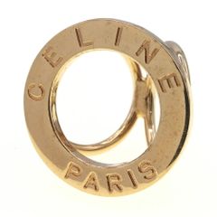 美品 CELINE セリーヌ スカーフリング スター 星 うずまき ゴールド