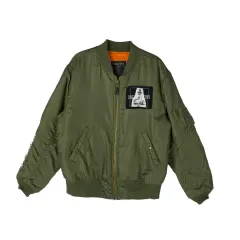 I AM NOT A HUMANBEING  ジャケット　L　MA1　黒 韓国ブランド□I AM NOT A HUMAN BEING⁄デニムジャケット