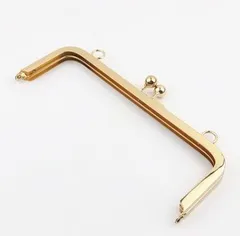 がま口 口金 幅19cm 2個セット  ハンドメイド  布 革 ポーチ 和洋材料　手芸 金属 パーツ  資材 手作り 材料 素材 作製 財布 大きめ バッグ 角形 裁縫 専門 送料無料　ポーチ　DIY