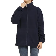 【新品】 [ＰＡＦＨＬ] フリースジャケット メンズ レディース 男女兼用 防寒 パーカー ジャケット 秋 冬 服 ジップアップ 暖かい フリース コート インナー 黒 (875ネイビー,L) 1