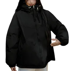 【新品】 [Ｋａｙｉｙａｓｕ] 中綿ジャケット レディース ダウンジャケット 中綿コート アウター 冬 暖かい 防寒 防風 M-2XL 大きいサイズ 軽量 シンプル(XL ブラック) 1