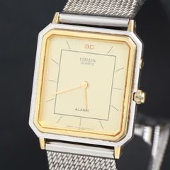 ☆【美品 稼動品】希少 CITIZEN 人気の角型ゴールド レトロ腕時計 品 