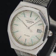 TECHNOS SAPPHIRE 2石ダイヤ プラチナ箔純正 革ベルト - メルカリ