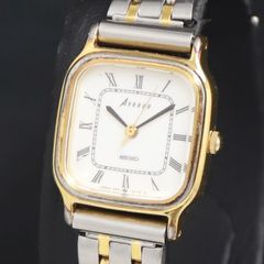SEIKO 2C21-5180 QUARTZ スクエア ゴールド メンズ 腕時計 - メルカリ