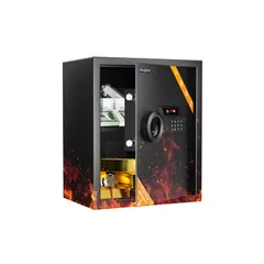 WASJOYE 家庭用金庫 テンキー式 電子箱 キャビネット金庫 家庭用 店舗用 業務用 会社用 保管庫 警報アラーム＆鍵付き 仕切り板付き Type-C緊急給電機能搭載 A4ファイル・A4封筒対応 床・壁に固定可能 日本語取扱説明書(48.50L) 0