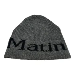 Matin Kim マーティンキム ロゴ入り ニット帽 帽子 ビーニー グレー