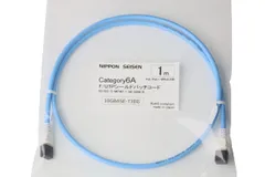 新品 568B B SB SD10G-S-MP4R-1 水色1m(ケーブル外径6.0㎜) 26AWG単線 シールドLANケーブル Cat6A 日本製線