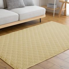 廃盤】クラッシュゲート ラグ カーペット 140×200 イエロー 北欧風