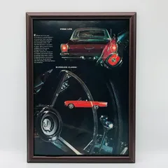 ビンテージ 広告　ポスター 　『 65'ワイルドキャット 』 1960's　オリジナル　額付 アメリカ　当時物　輸入雑貨　ヴィンテージ　アドバタイジング　レトロ　390mm × 283mm  ( AZ646 )