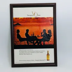 ビンテージ 広告　ポスター 　『 シーグラムVO 』 1960's　オリジナル　額付 アメリカ　当時物　輸入雑貨　ヴィンテージ　アドバタイジング　レトロ　390mm × 283mm  ( AZ838 )