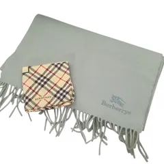 Burberrys バーバリー マフラー ハンカチ　セット ラムウール 英国製 ストール ノバチェック ベージュ