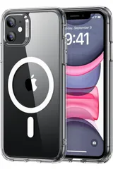 ★ESR iPhone11 ケース【米軍MIL規格・Magsafe対応】米軍MIL規格認証 耐衝撃 傷に強い背面 ワイヤレス充電 黄変防止 ストラップホール付き いpほね11ケース マグセーフ対応 指紋防止  iPhone11用 6.1インチ クリア