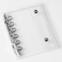 新品 REX-OWL クリアバインダー 日本製 透明 システム手帳 B7 シール帳 ミニ ポケットサイズ FDS-B7