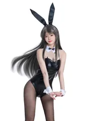 新品 [Qichenk] バニーガール コスプレ うさぎ 衣装 コスプレ 衣装 可愛い 兎耳 ウサギ カチューシャ コス 大人 コスチューム レディース パーティー バニーガール ハロウィン 文化祭 撮影 仮装パーティー