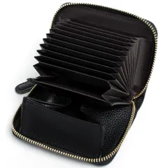 [Pomelo Best] 財布 レディース 高見え コンパクト ボックス型 小銭入れ 小さい財布 カードケース カード入れ じゃばら プレゼント 純色 黒
