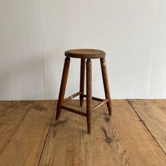 アンティーク 角 スツール 椅子 植物台 無垢材 昭和レトロ z768