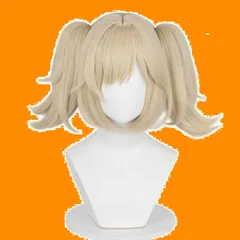 コスプレ Cosplay WIG ゲーム 変装用 耐熱ウィッグ ツインテール ウィッグネット付き 仮装 ウィッグ コスチューム用小物 カツラ ハロウィン ショート クリスマス 文化祭 ゴールド お祭り 学園祭