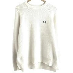 FRED PERRY ホワイト タートルネック セーター M - メルカリ