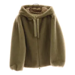 HERNO (ヘルノ) 25AW フェイクファー フーデッド ジップアップジャケット パーカー ベージュ レディース GI000318Dのサムネイル
