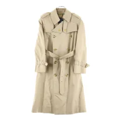 BURBERRY (バーバリー) 裏地ノバチェック総柄 コットン トレンチ ロング コート ベージュのサムネイル