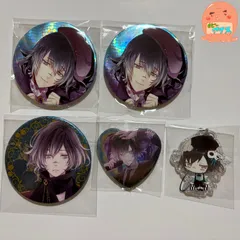 DIABOLIK LOVERS ディアラバ 無神アズサ bloody fes ホロ　メタル　ハート　カジノ　アクリルキーホルダー　缶バッジ　【5点セット】