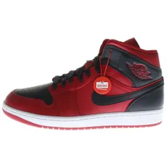 NIKE (ナイキ) AIR JORDAN 1 MID REVERSE BRED 554724-660 エアジョーダン1 リバース ブレッド ミッドカットスニーカー ブラック/レッド US10/28cm